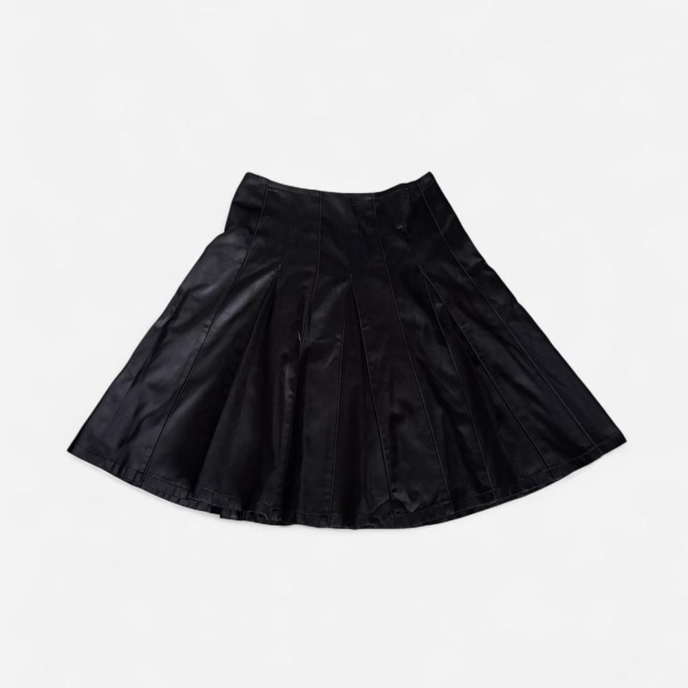 Black David Lawrence pleated‎ skirt